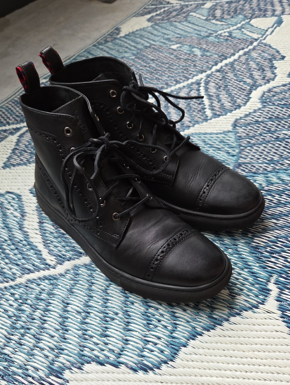 Polo by Ralph Lauren Black Leather Chukka Lace-Up Boots